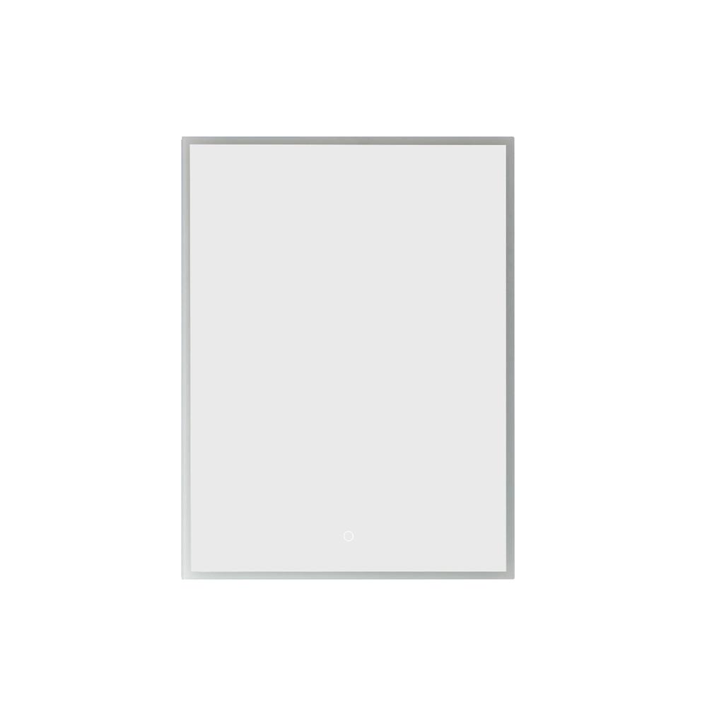 24" Rectangle Frameless Lighted Medicine Cabinet Wall Mounted Mirror