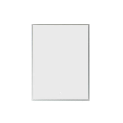 24" Rectangle Frameless Lighted Medicine Cabinet Wall Mounted Mirror