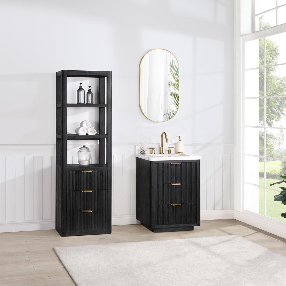 Free-standing Single Bathroom Vanity with Composite top and Mirror