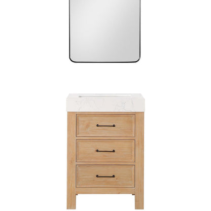 Free-standing Single Bathroom Vanity with Composite top and Mirror