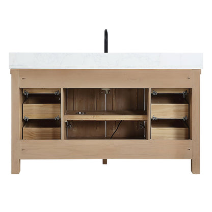 Javier 60" Free-standing Single Bath Vanity in Spruce Antique Brown
