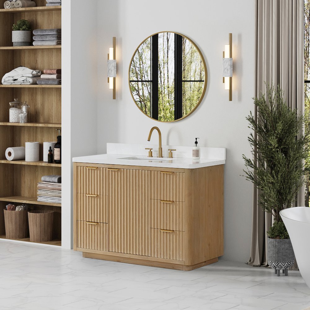 Cádiz 48in. Free-standing Single Bathroom Vanity in Washed Ash Grey
