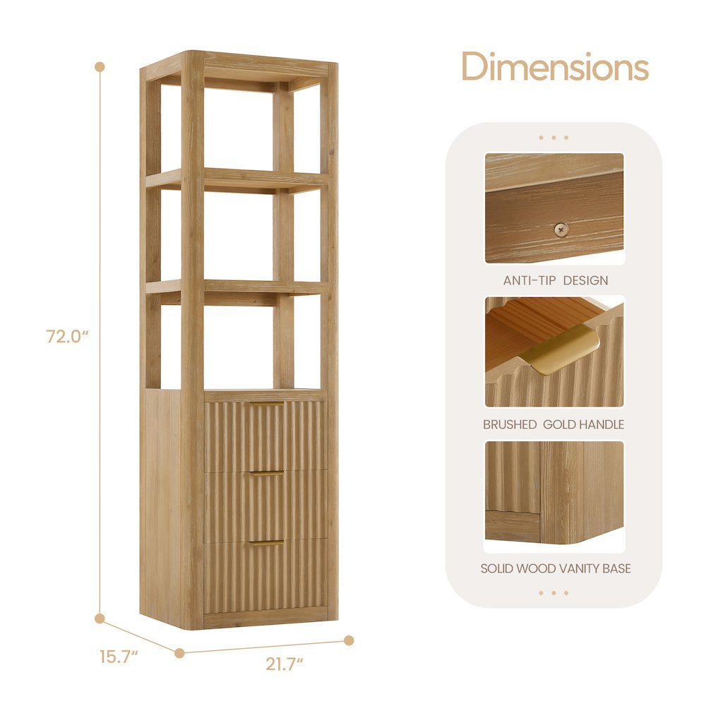 Cádiz 22in. Grey Storage Cabinet