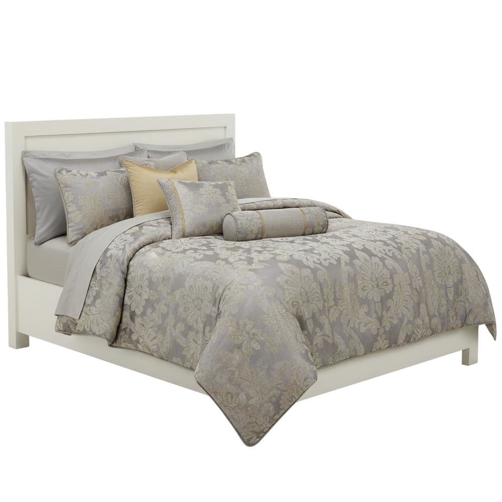 Assisi 9-Piece Queen Comforter Set - Platinum