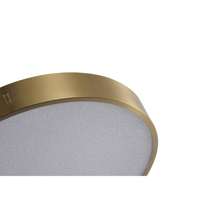 1-Light Brass LED Flush Mount With A Clear Acrylic Beaded Diffuser