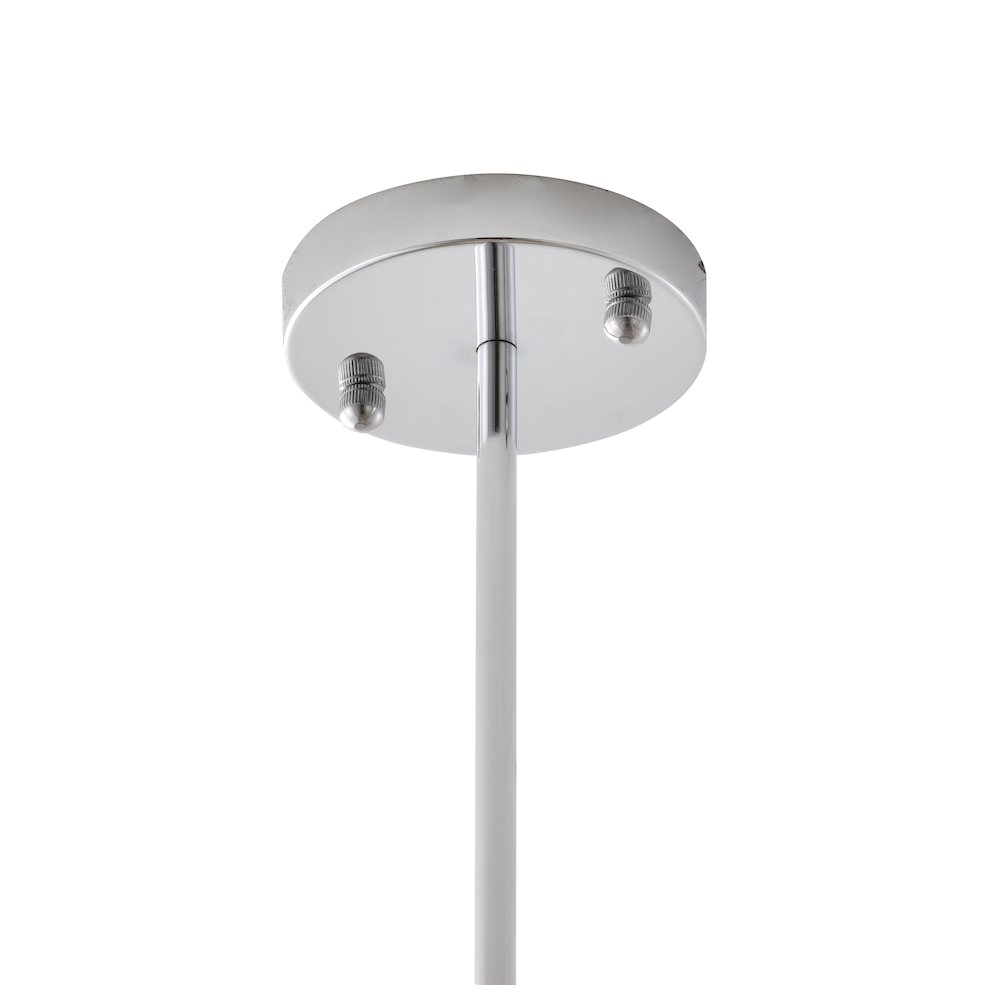 1-Light Chrome Single Pendant With A Clear Crystal Shade