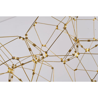 96-Light Gold Stainless Steel LED Chandelier