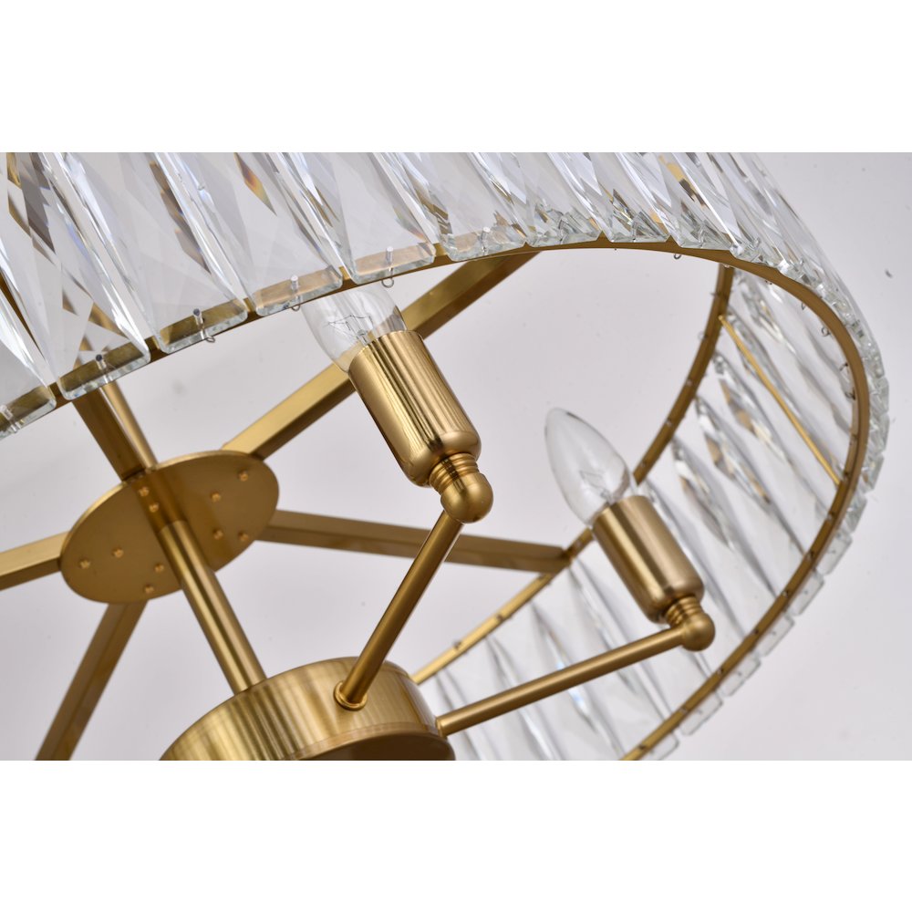 5-Light Gold Chandelier With Clear Crystals