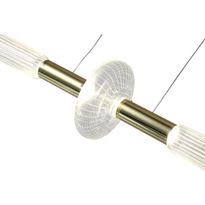 4-Light Gold LED Chandelier With Clear Glass Shades