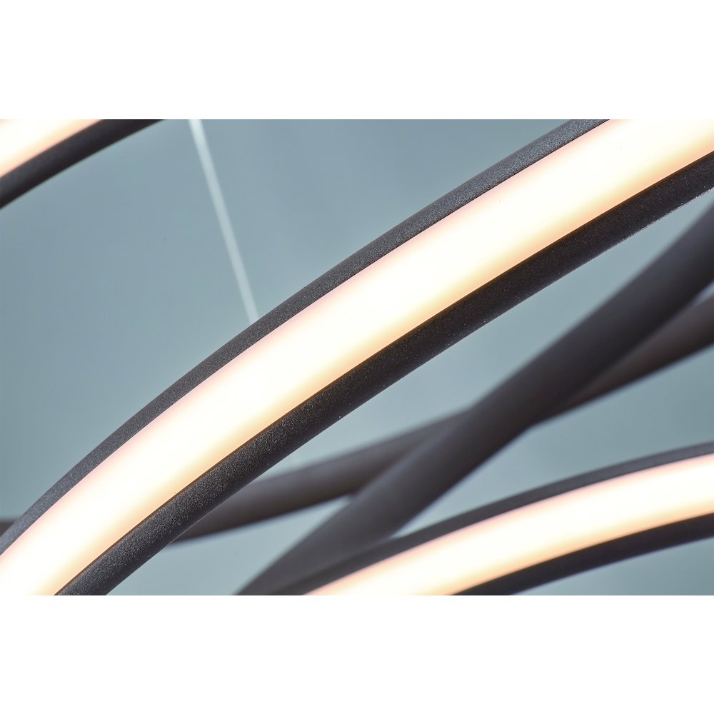4-Light Dimmable Satin Coffee LED Chandelier With White Acrylic Diffusers