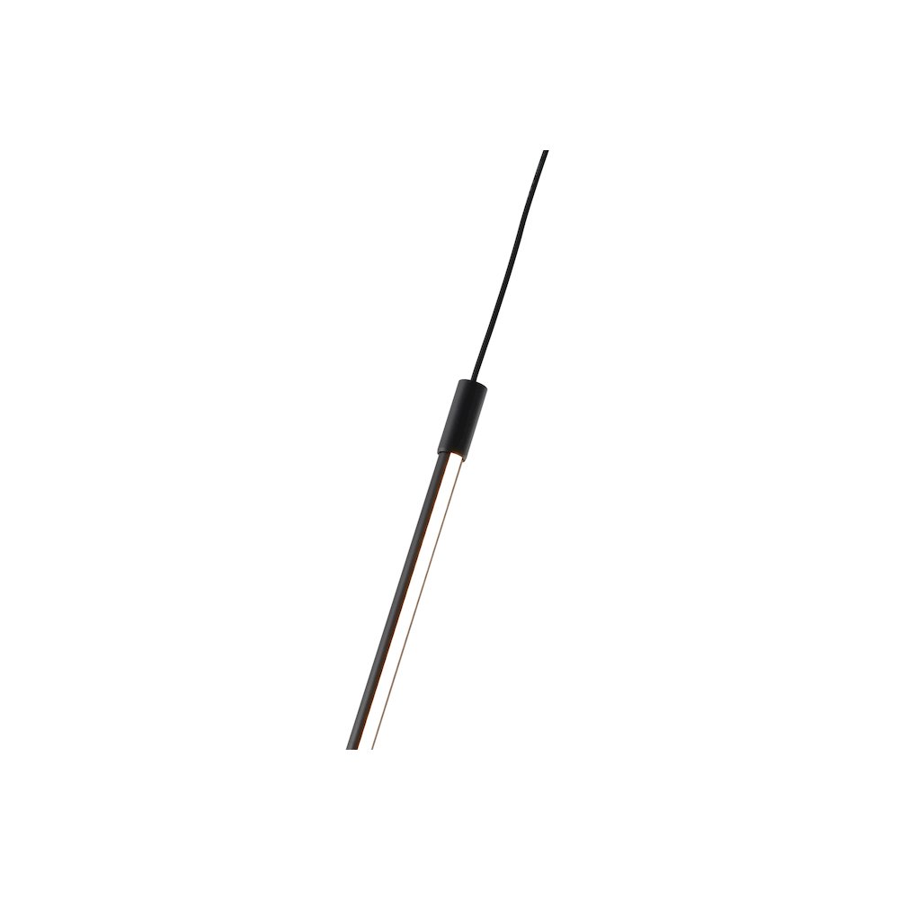 1-Light Black LED Stick Pendant With A White Acrylic Diffuser