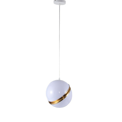 1-Light Gold Single Pendant With A White Acrylic Shade
