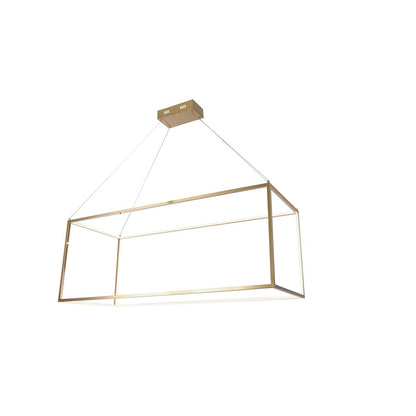 12-Light Gold Stainless Steel Floating LED Box Light