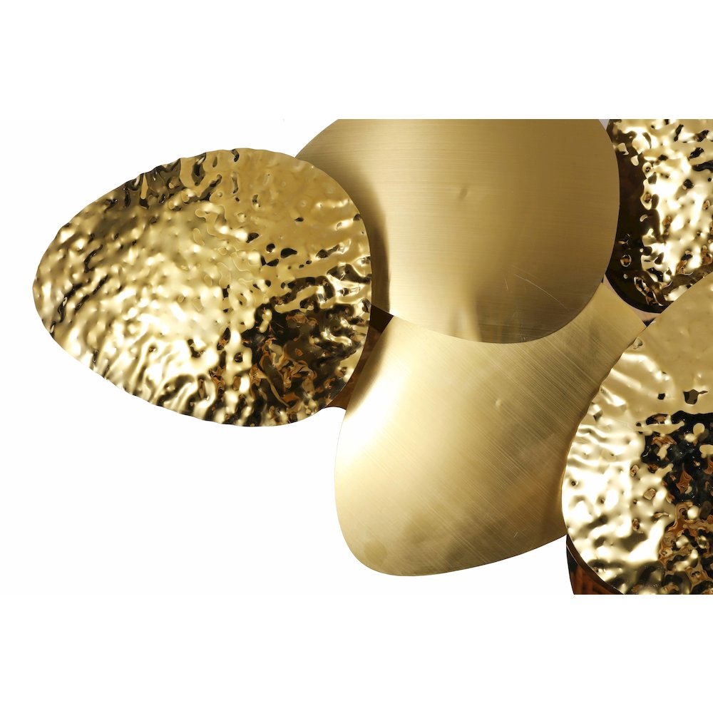 6-Light Gold Stainless Steel Petal Wall Sconce