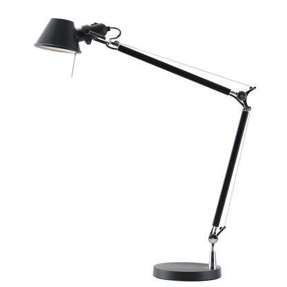 1-Light Black Table Lamp With A Black Shade