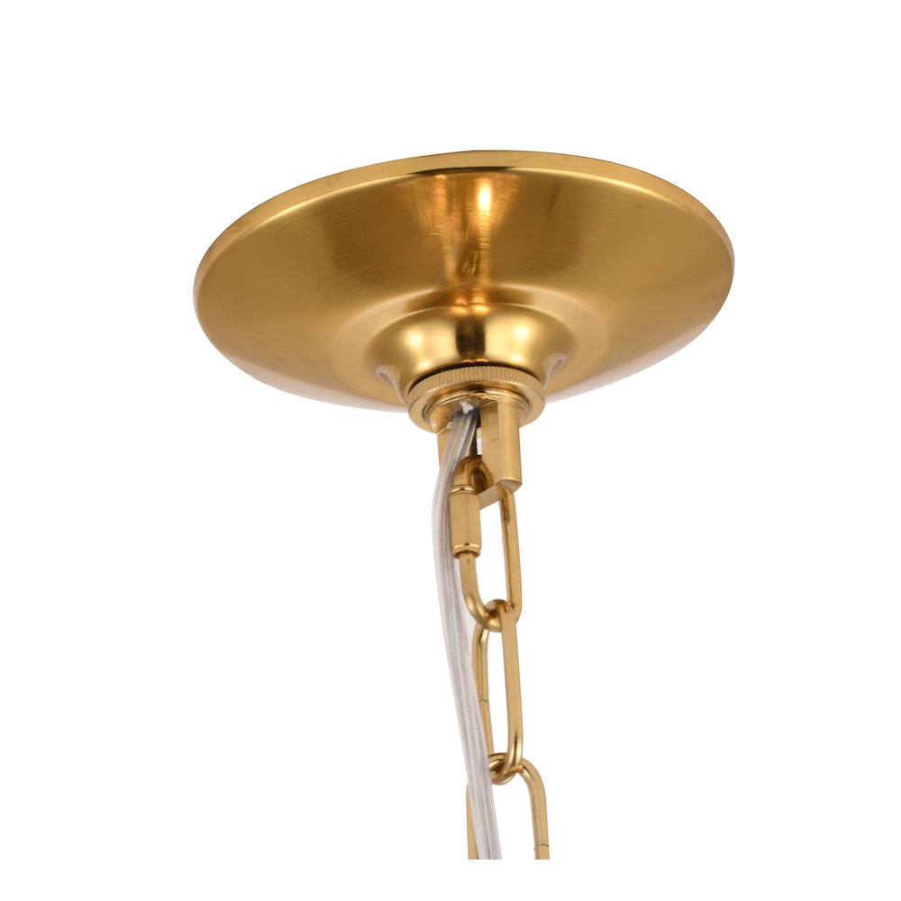 4-Light Antique Brass Metal Chandelier With Clear Crystals