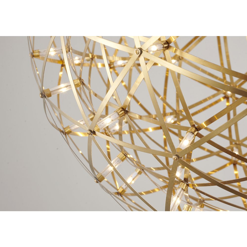 92-Light Gold Stainless Steel LED Chandelier