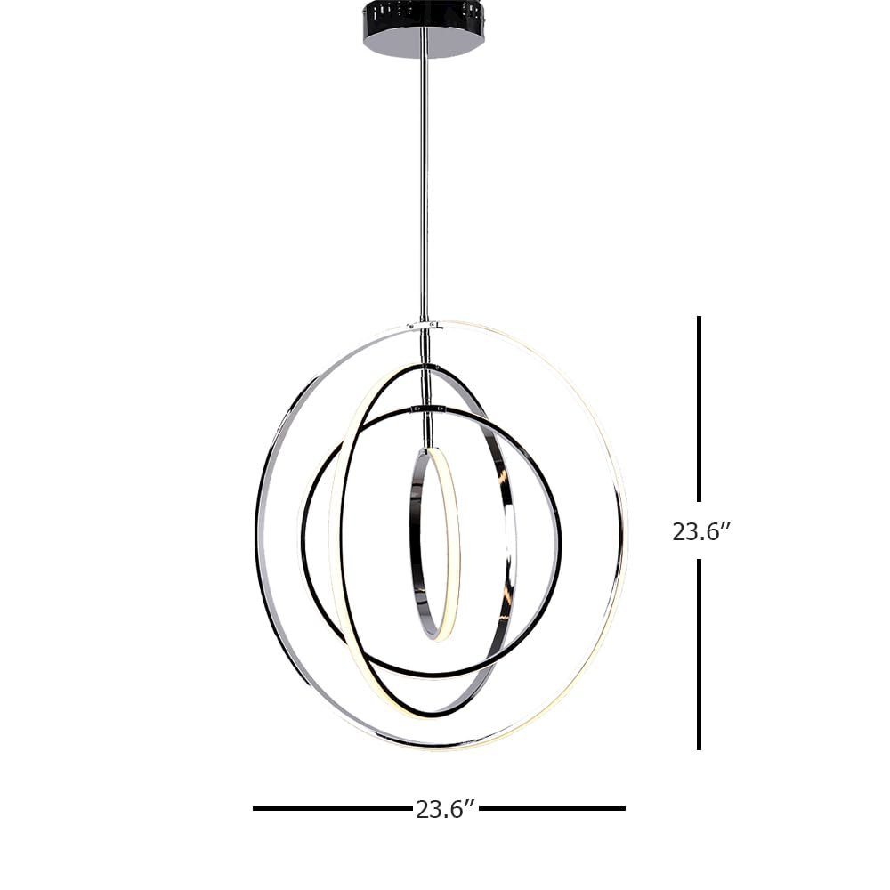Bethel International LED Chandelier in Chrome Color