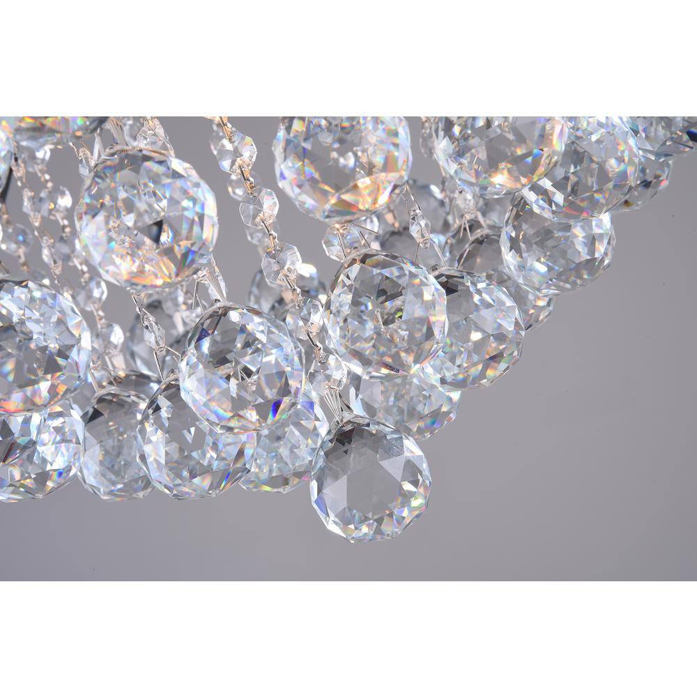 Chandelier Chrome Metal & Crystal