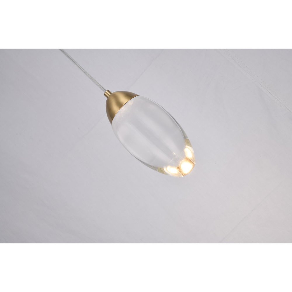 Bethel International LED Pendant in Brass Color