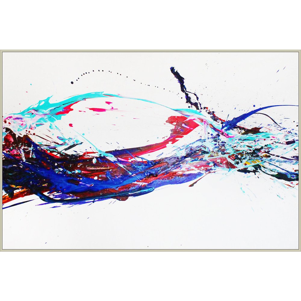 This oil painting has a high quality canvas with multi-color finishes.