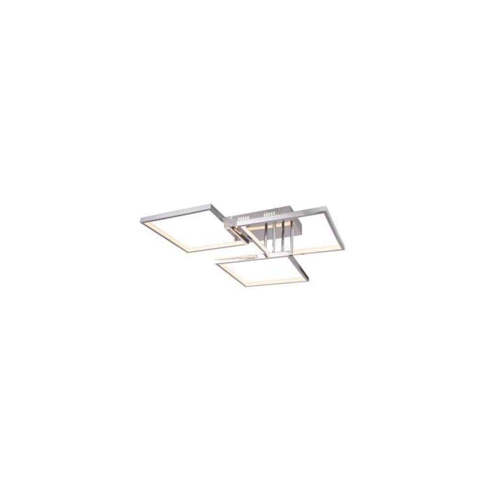 3-Light Chrome LED Flush Mount With Acrylic Diffusers