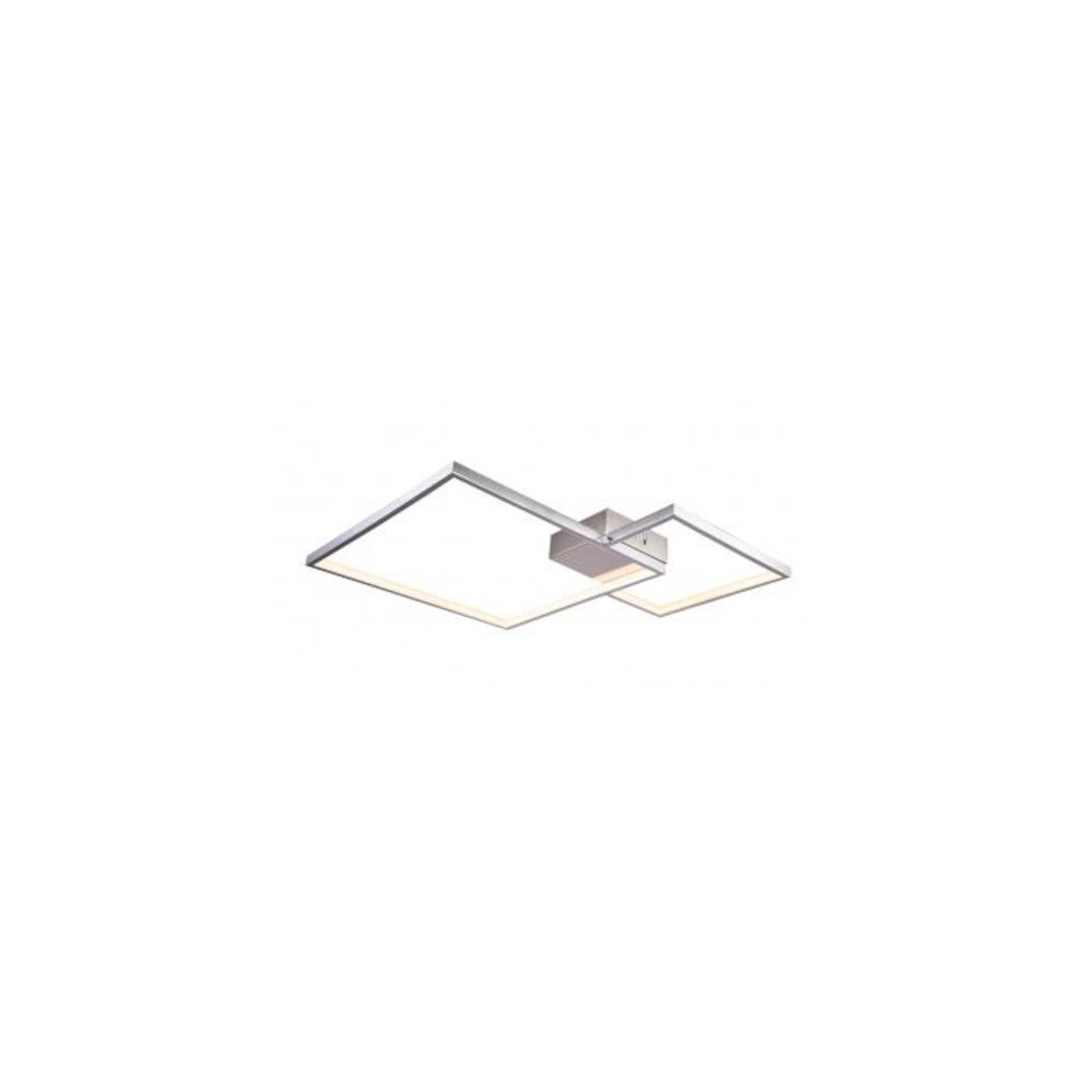 2-Light Chrome LED Flush Mount With Acrylic Diffusers