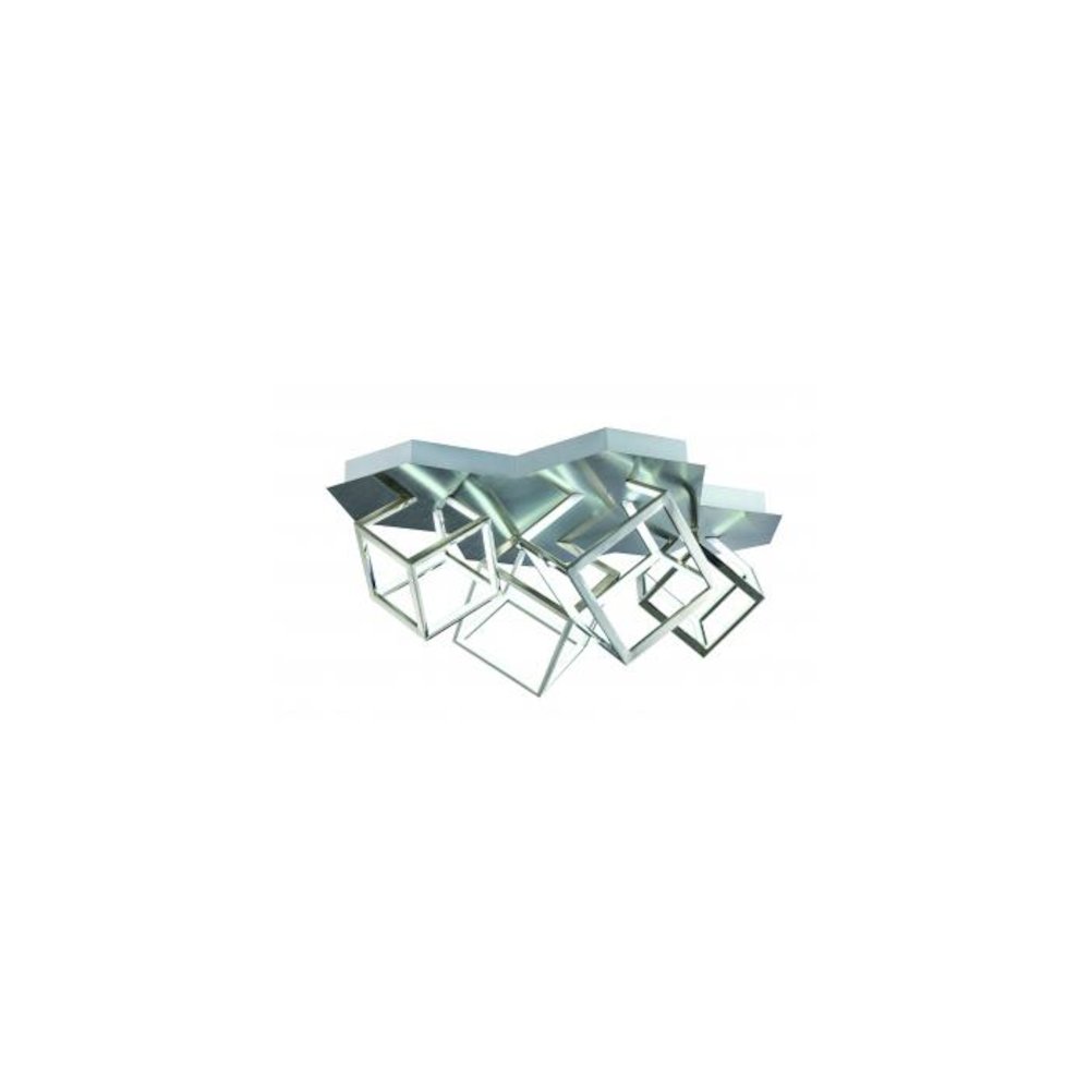 4-Light Nickel Aluminum Flush Mount With LED Boxes