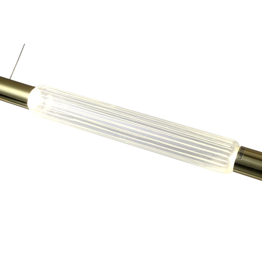 4-Light Gold LED Chandelier With Clear Glass Shades