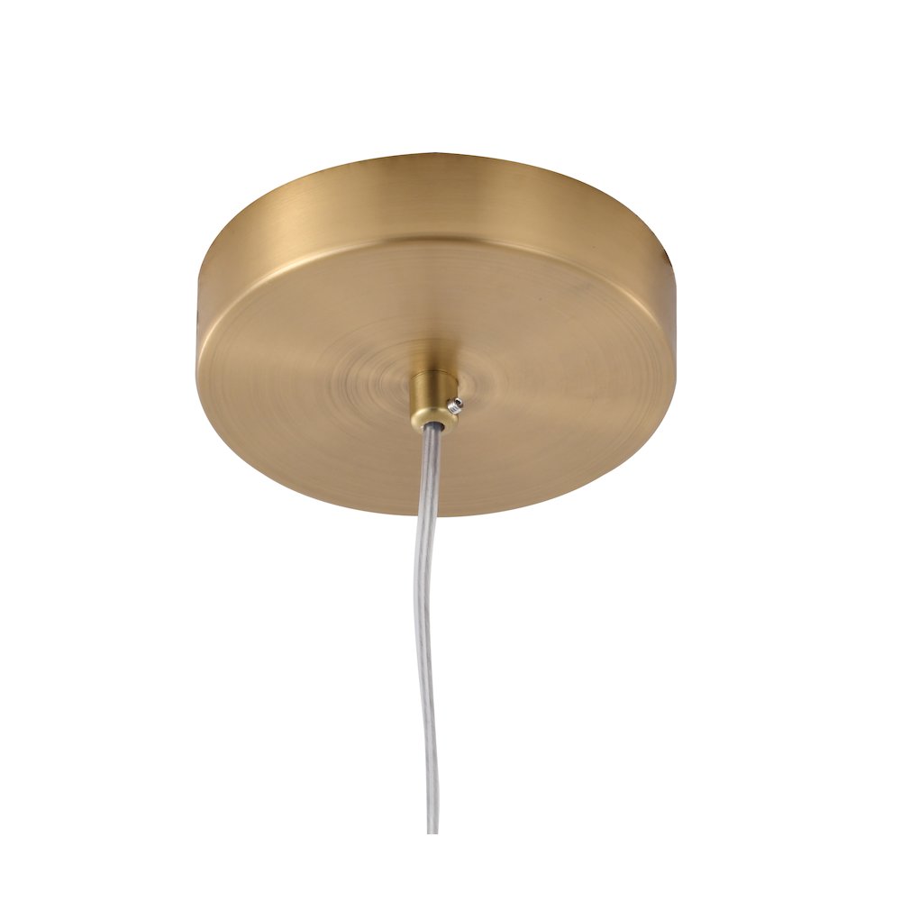 1-Light Gold LED Single Pendant With A Clear Glass Shade