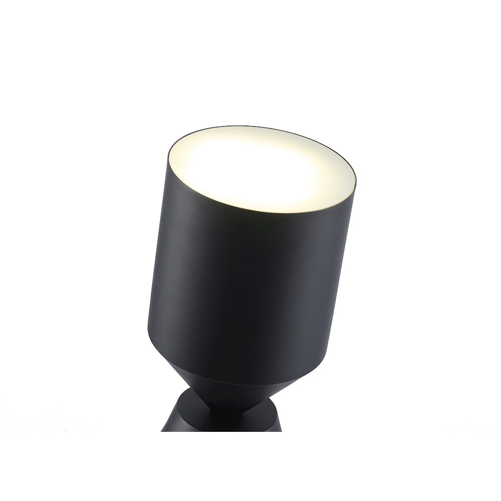 1-Light Black Iron Floor Lamp With A White Acrylic Shade