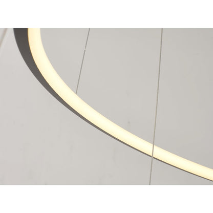 6-Light Matte Black Aluminum LED Chandelier With White Acrylic Diffusers