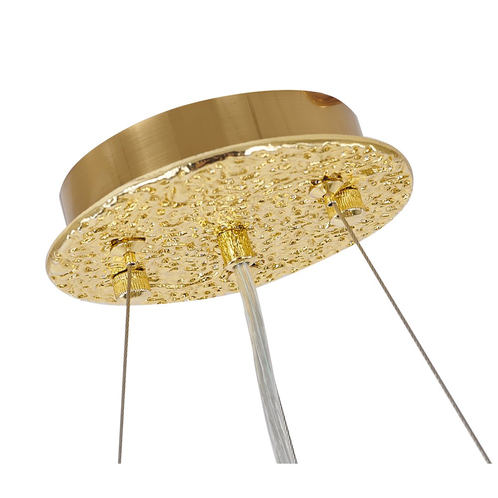 12-Light Gold Solid Brass Chandelier With Clear Glass Drops