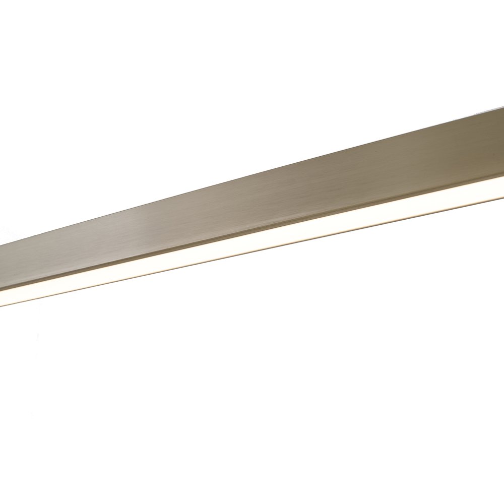 1-Light Satin Nickel LED Chandelier With A White Acrylic Diffuser
