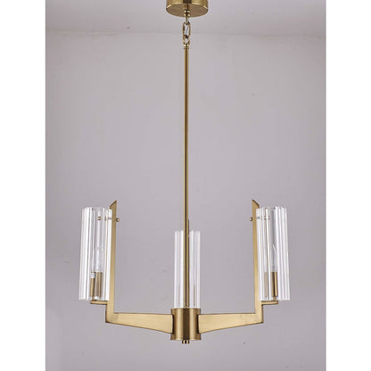 Bethel International Chandelier in Brass Color