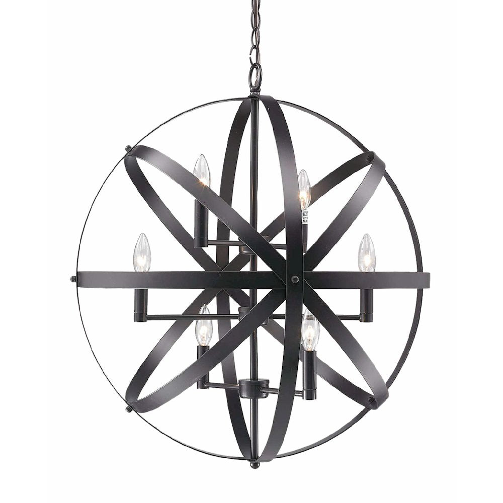 Bethel International Chandelier in Dark Brown Color