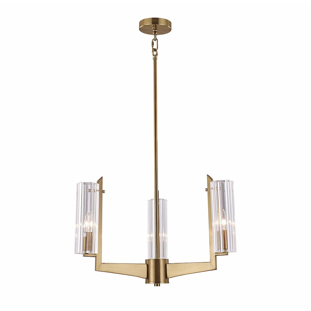 Bethel International Chandelier in Brass Color