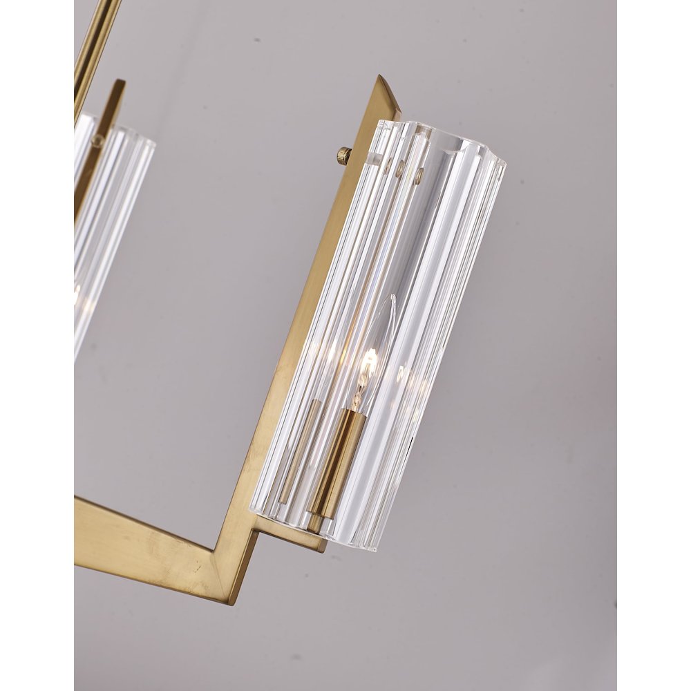 Bethel International Chandelier in Brass Color