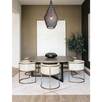 1-Light Satin Black Pendant With A Chain Basket Shade