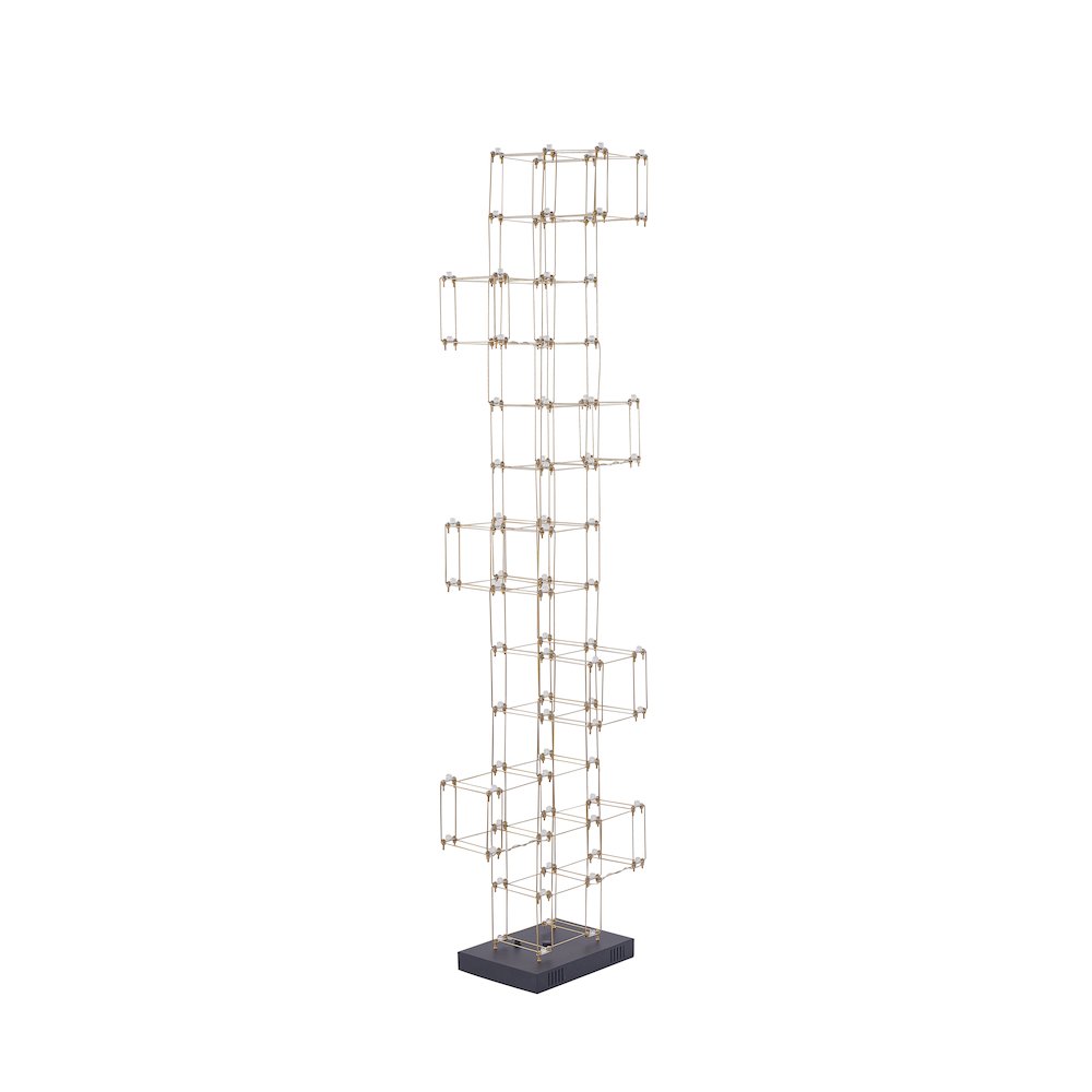 136-Light Gold LED Stainless Steel Floor Lamp