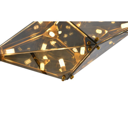 9-Light Gold Chandelier With A Smoke Glass shade