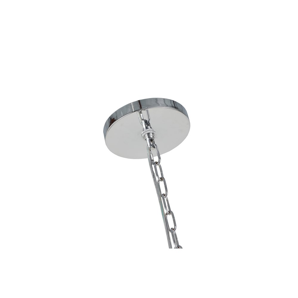 8-Light Chrome Chandelier With Clear Beaded hanging Glass