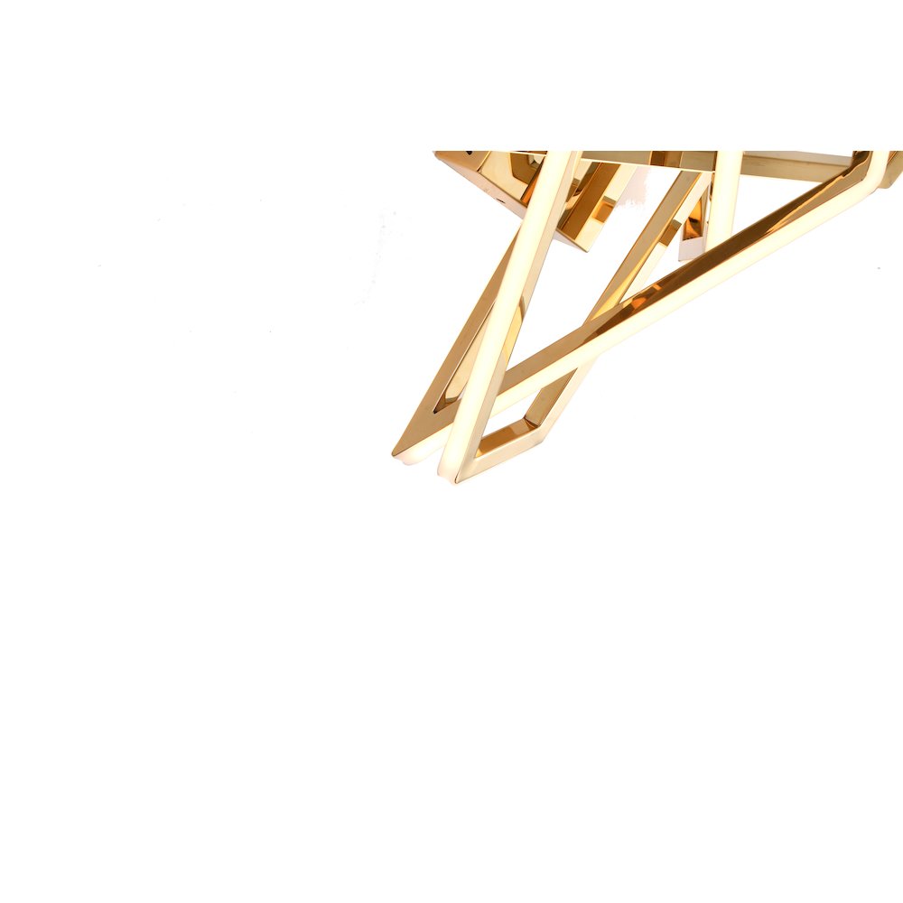 15-Light Gold Stainless Steel LED Wall Sconce With Acrylic Diffusers