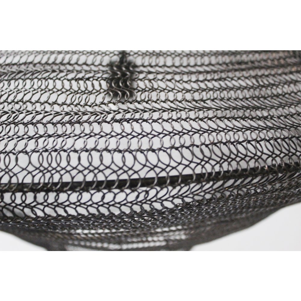 1-Light Satin Black Pendant With A Chain Basket Shade