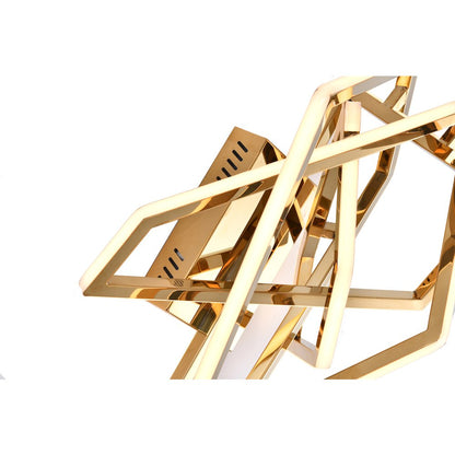 15-Light Gold Stainless Steel LED Wall Sconce With Acrylic Diffusers