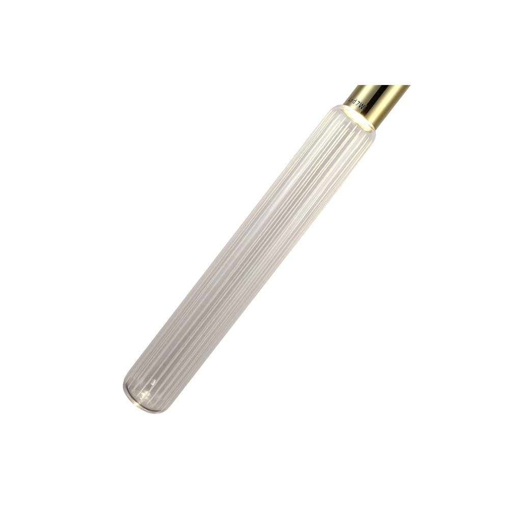 2-Light Gold LED Pendant With Clear Glass Shades
