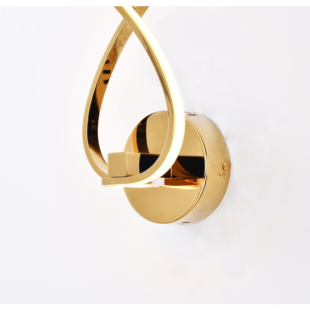 2-Light Gold Wall Sconce With Acrylic Diffusers