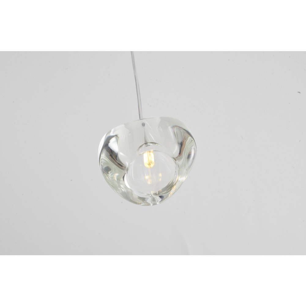 1-Light Chrome Single Pendant With A Clear Glass Shade