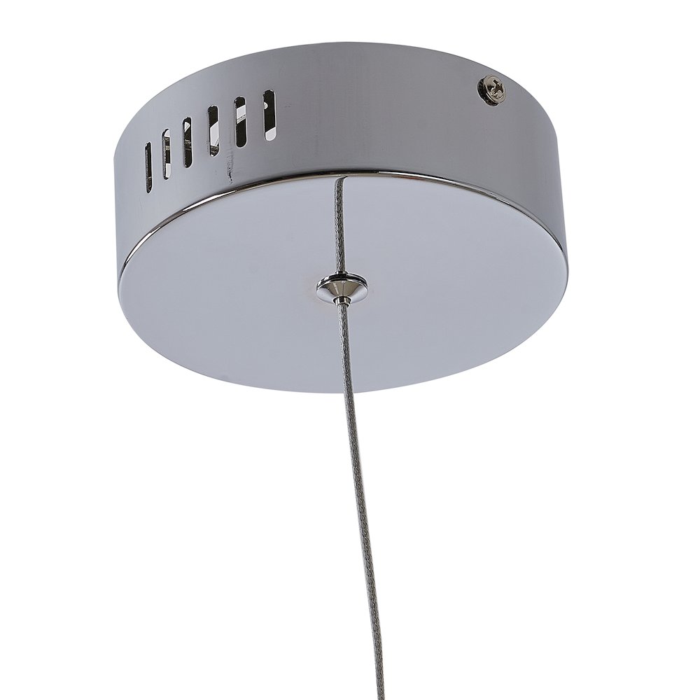 1-Light Chrome Single Pendant With A Clear Bubble Shade