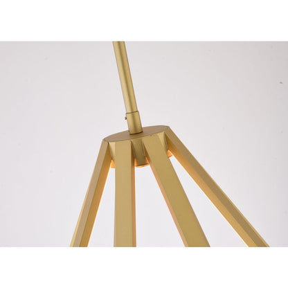 8-Light Gold Metal LED Chandelier With Silicone Diffusers